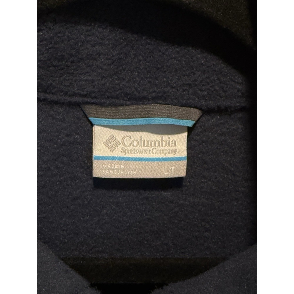 Columbia Steens Mountain‎ 2.0 Full Zip Navy Blue Fleece Jacket Zip Mens Lg Tall - Picture 9 of 9